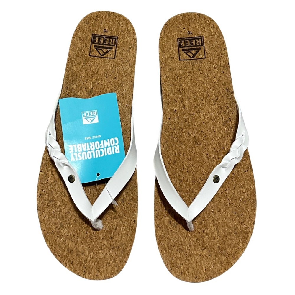 NWT Women's White Reef Sandals Size 10 - Picture 5 of 6